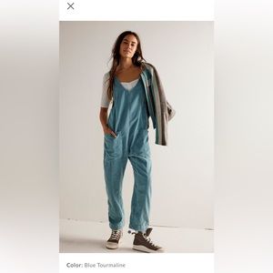 Free People High Roller Cord Jumpsuit Size XS